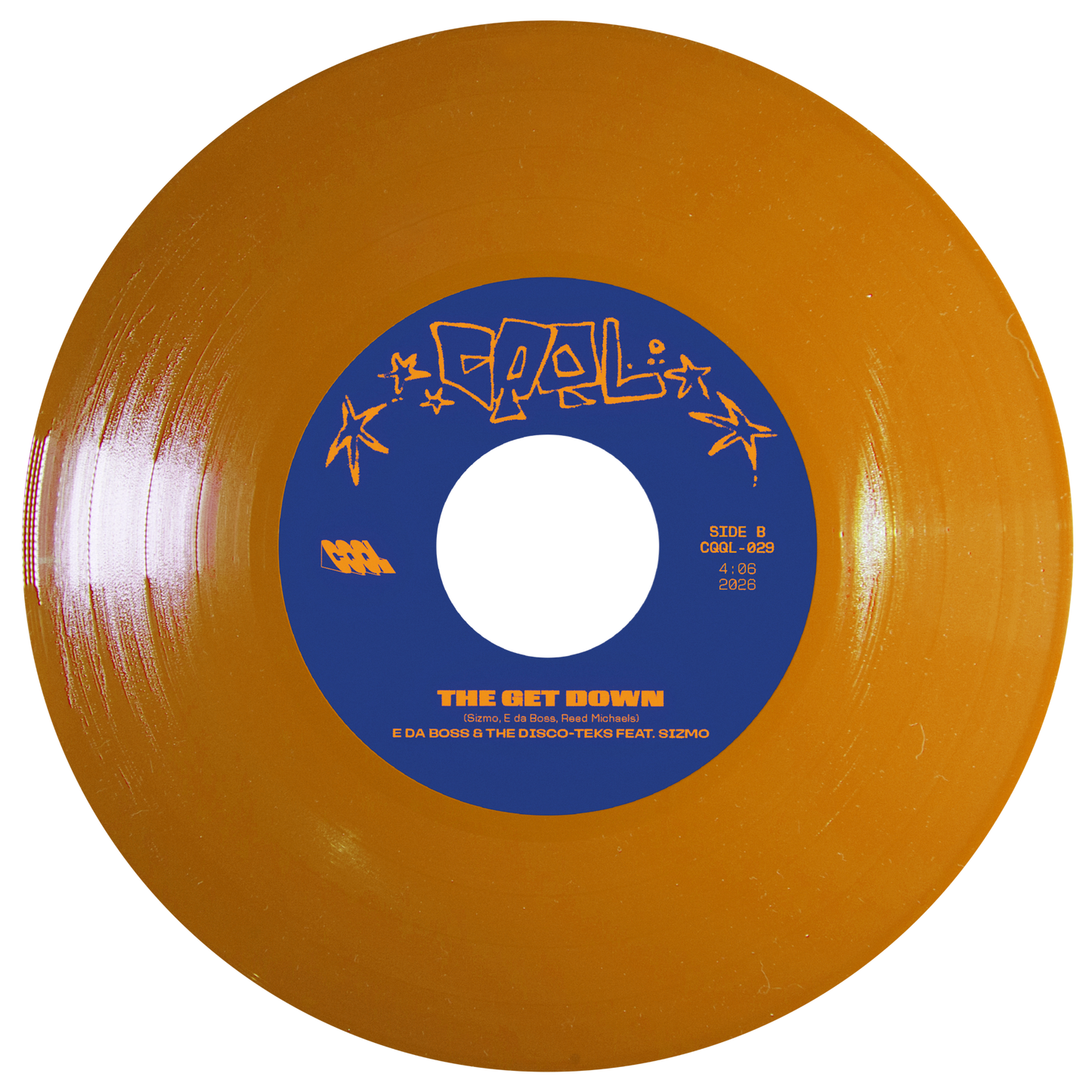 E da Boss & the Disco-Teks “That's That B.S. / The Get Down” 7" Honey Mustard Vinyl