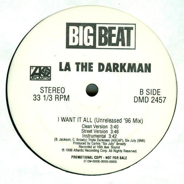 LA The Darkman - Heist Of The Century / I Want It All - 12