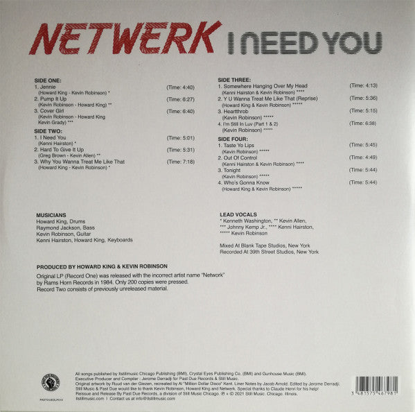 Netwerk - I Need You (2xLP Past Due Reissue) - 2xLP