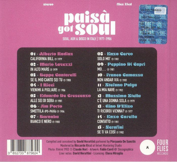 Paisa Got Soul - Soul AOR & Disco in Italy ’77-‘86 - Comp