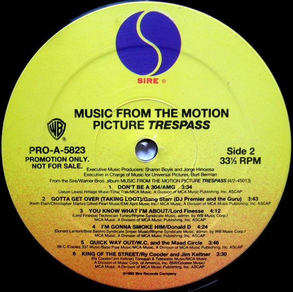 Various - Trespass (Music From The Motion Picture) - Soundtrack