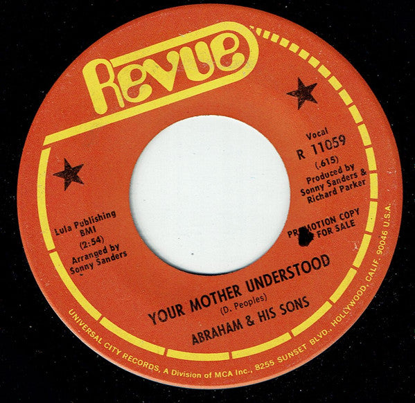 Abraham & His Sons - Your Mother Understood / I Can’t Do Without You - 7