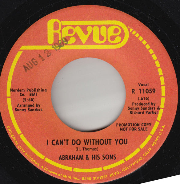 Abraham & His Sons - Your Mother Understood / I Can’t Do Without You - 7