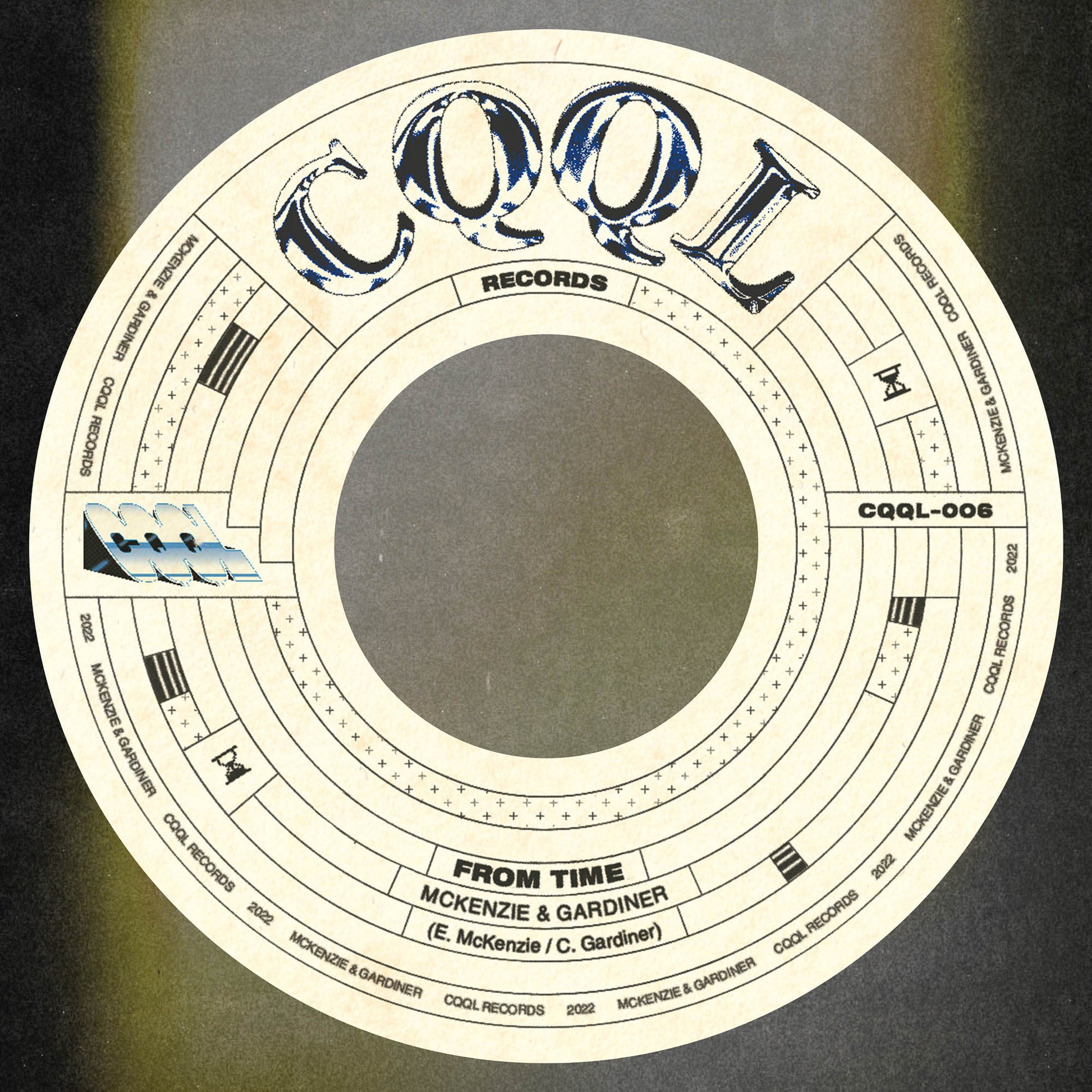 Round label with 'CQQL Records' branding on a dark background