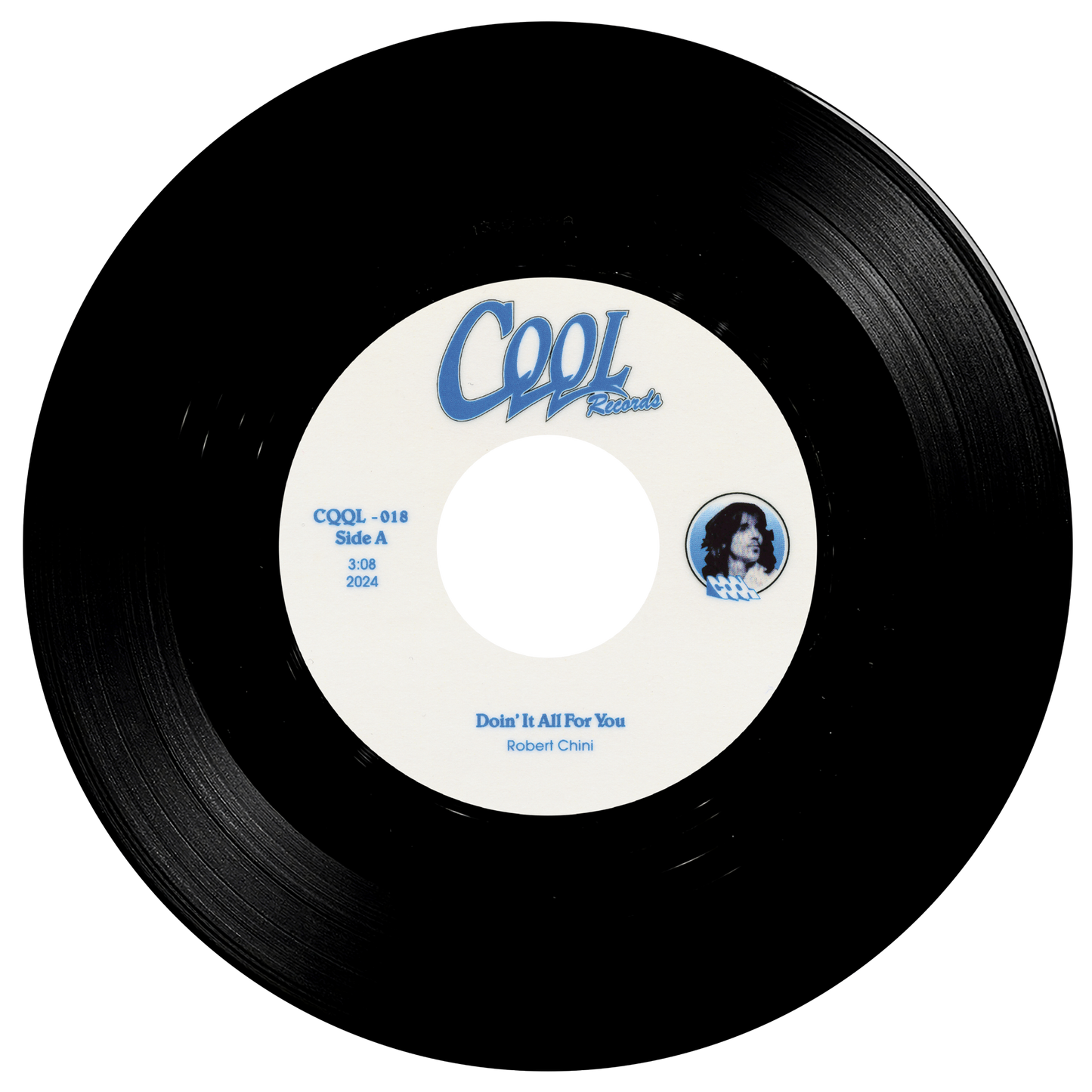 Black vinyl record with a white label featuring 'CQQL Records' branding.