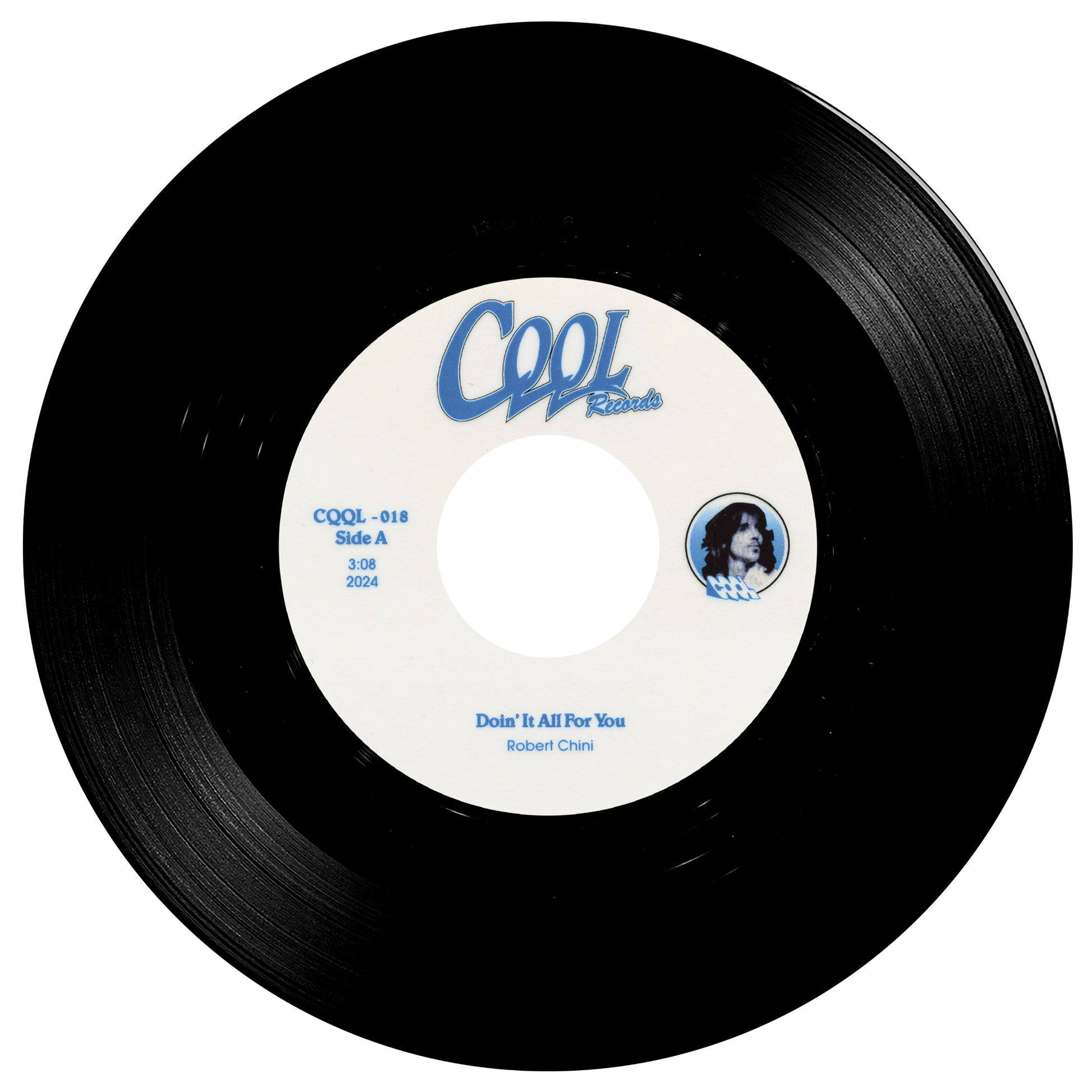 Black vinyl record with a white label featuring 'CQQL Records' branding.