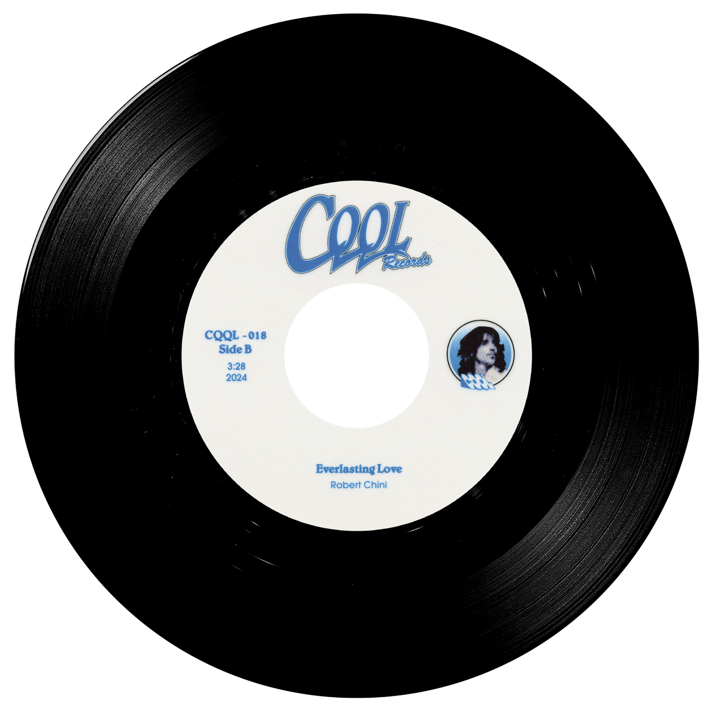 Black vinyl record with a white label featuring 'CQQL Records' branding.