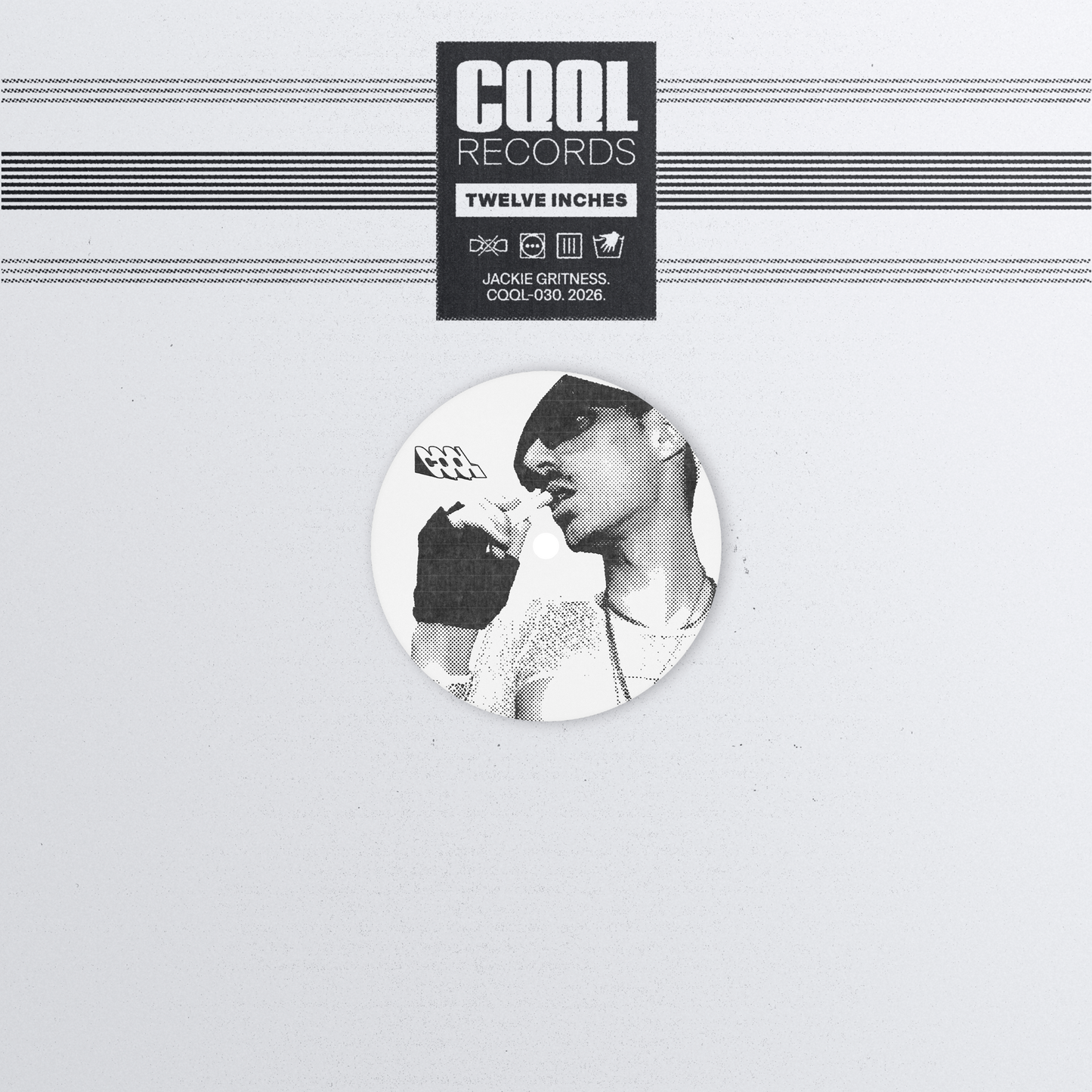 Album cover with a portrait of a person and 'CQQL Records' branding on a light gray background.