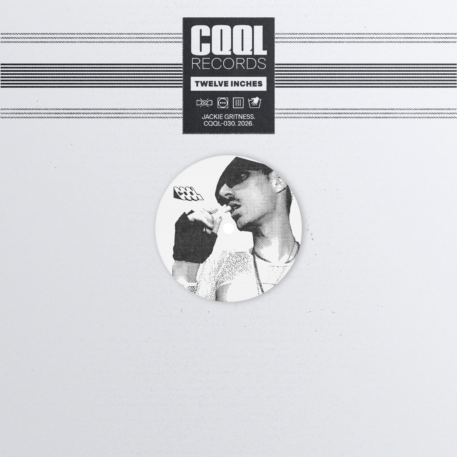 Album cover with a portrait of a person and 'CQQL Records' branding on a light gray background.