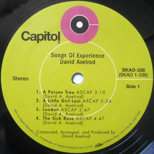 David Axelrod - Songs of Experience - LP