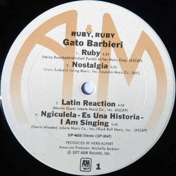 Gato Barbieri - Ruby, Ruby - LP