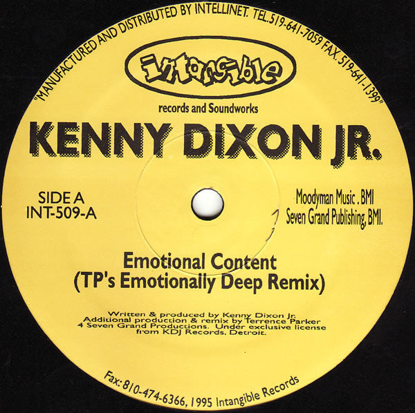 Kenny Dixon Jr. - “Emotional Content” Mixes and “Don’t You Want My Love” - 12