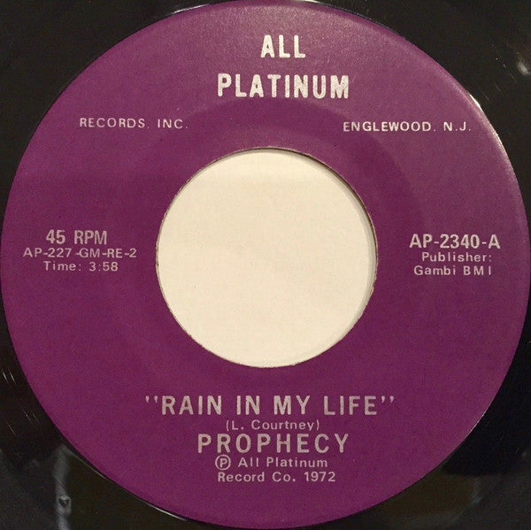 Prophecy - Let Me Keep on Walking / Rain In My Life - 7
