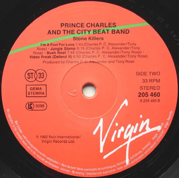 Prince Charles And The City Beat Band - Stone Killers - LP