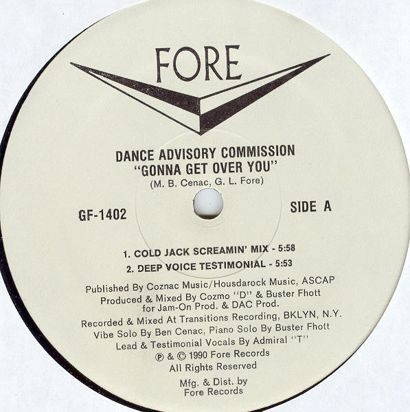 Dance Advisory Commission - Gonna Get Over You - 12