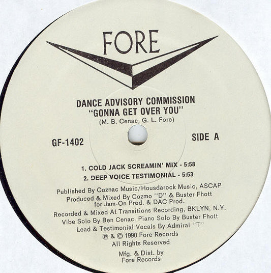 Dance Advisory Commission - Gonna Get Over You - 12