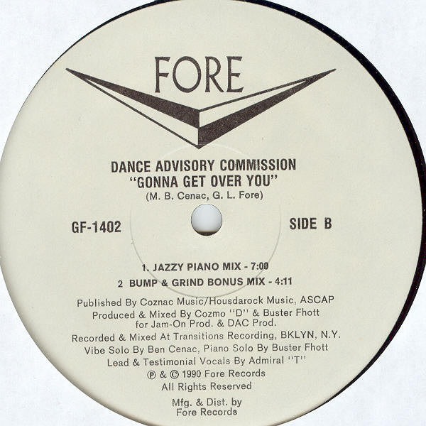 Dance Advisory Commission - Gonna Get Over You - 12