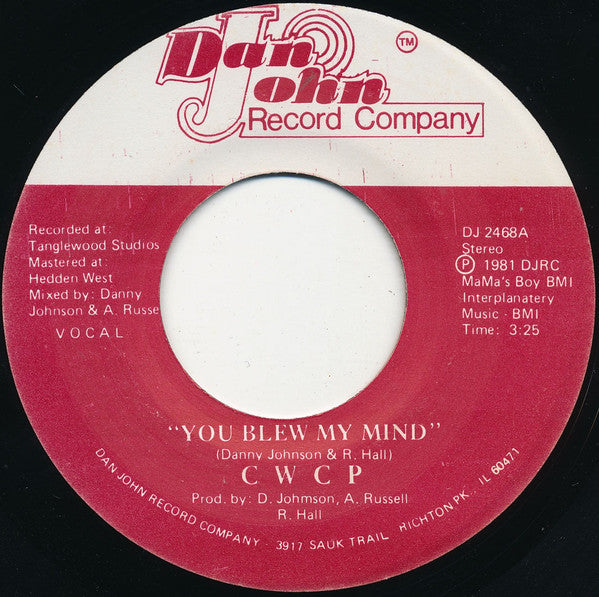 CWCP - You Blew My Mind / Instrumental - 7