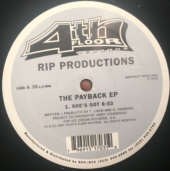 RIP Productions - The Payback - EP