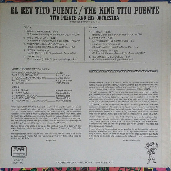 Tito Puente And His Orchestra - The King Tito Puente - LP