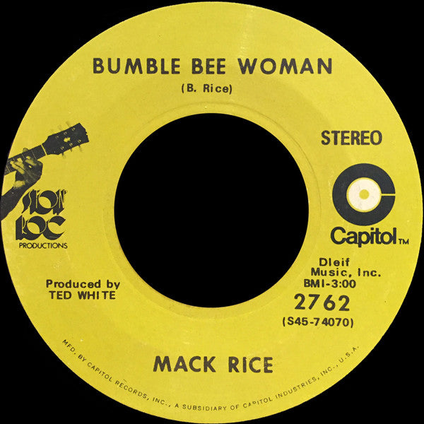 Sir Mack Rice - Three People In Love / Bumble Bee Woman - 7